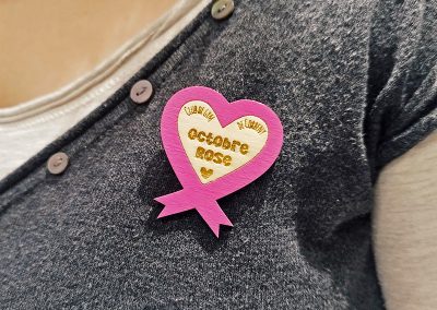 Badge octobre rose pour le Club de gym de Corbeny