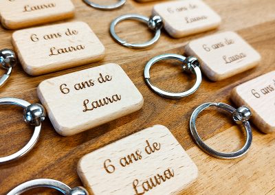 Portes clé personnalisés pour les 6 ans de Laura