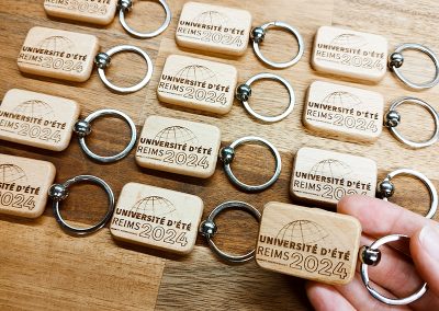 Porte-clés personnalisés pour l'Université d'été 2024 de Reims