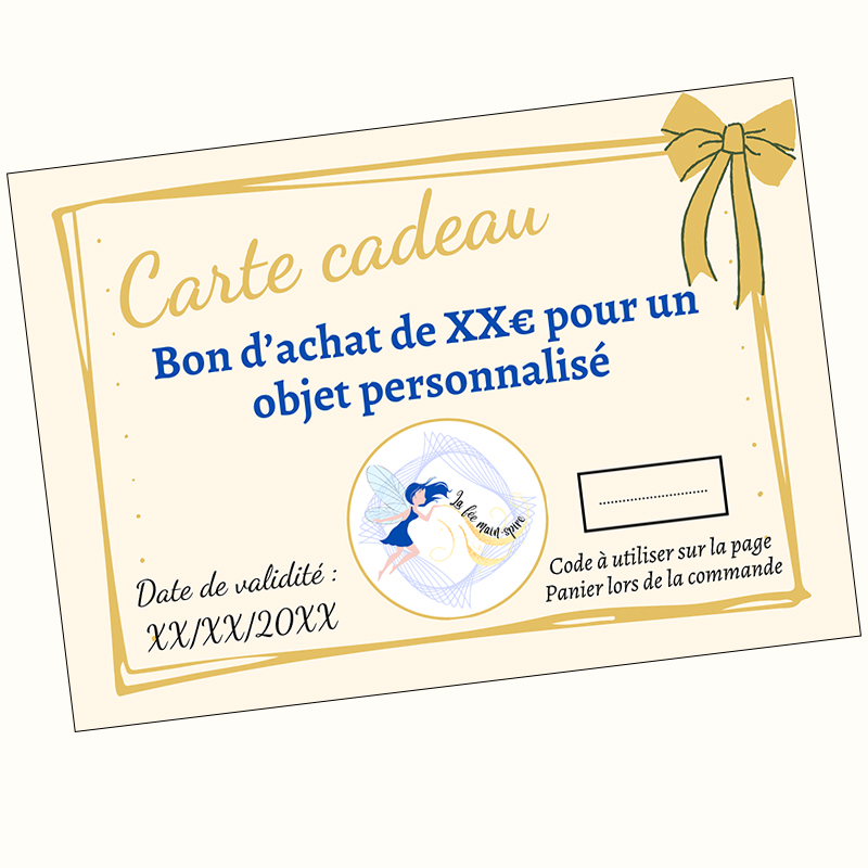 Carte cadeau en version numérique