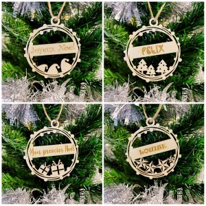 suspension les cercles de noël personnalisés