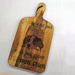 planche à découper chien