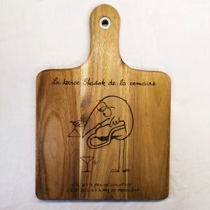 la fee main spire gravure personnalisee planche a decouper shadok grand format