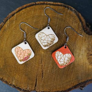 boucles d’oreilles cœur bohème