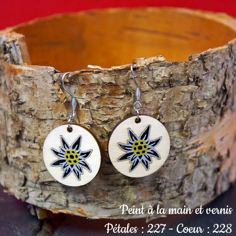 boucles d’oreilles edelweiss