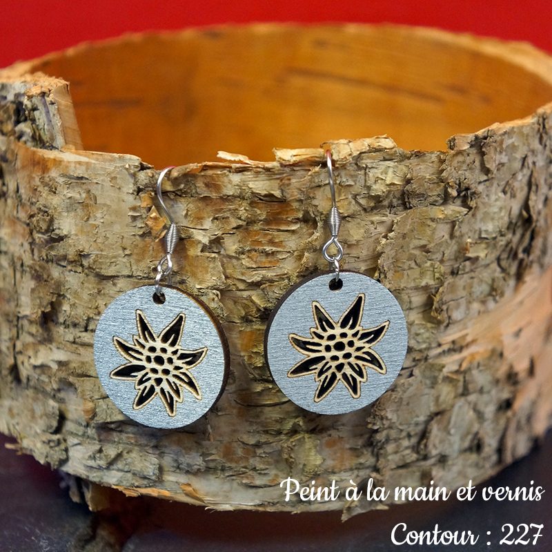 boucles d’oreilles edelweiss