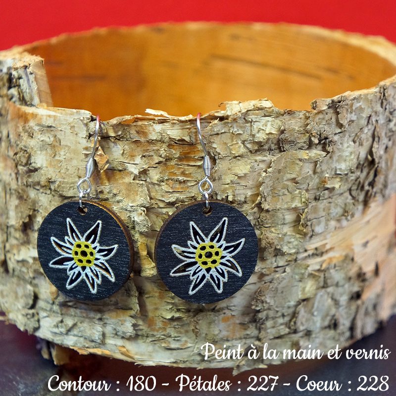 boucles d’oreilles edelweiss