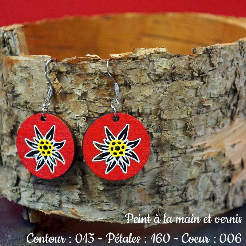 boucles d’oreilles edelweiss