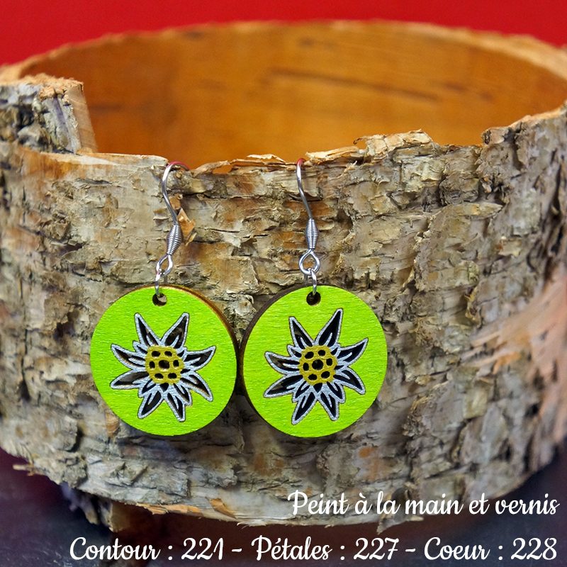 boucles d’oreilles edelweiss
